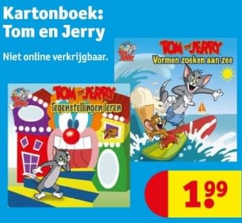 Promoties Kartonboek tom en jerry - Huismerk - Kruidvat - Geldig van 21/05/2024 tot 26/05/2024 bij Kruidvat
