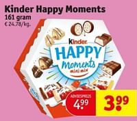 Promoties Kinder happy moments - Kinder - Geldig van 21/05/2024 tot 26/05/2024 bij Kruidvat