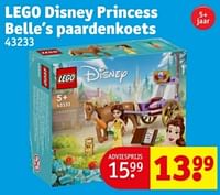 Promoties Lego disney princess belle`s paardenkoets 43233 - Lego - Geldig van 21/05/2024 tot 26/05/2024 bij Kruidvat