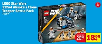 Promoties Lego star wars 332nd ahsoka`s clone trooper battle pack 75359 - Lego - Geldig van 21/05/2024 tot 26/05/2024 bij Kruidvat