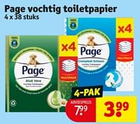 Promoties Page vochtig toiletpapier - Page - Geldig van 21/05/2024 tot 26/05/2024 bij Kruidvat