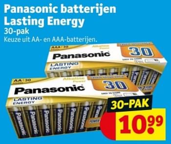 Promoties Panasonic batterijen lasting energy - Panasonic - Geldig van 21/05/2024 tot 26/05/2024 bij Kruidvat