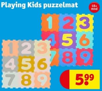 Promoties Playing kids puzzelmat - Playing Kids - Geldig van 21/05/2024 tot 26/05/2024 bij Kruidvat