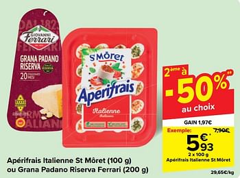 Promotions Apérifrais italienne st môret - St Môret  - Valide de 22/05/2024 à 03/06/2024 chez Carrefour
