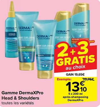Promotions Après-shampooing dermaxpro - Head & Shoulders - Valide de 22/05/2024 à 03/06/2024 chez Carrefour