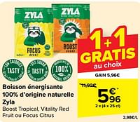 Promotions Boisson énergisante 100% d’origine naturelle zyla - zyla - Valide de 22/05/2024 à 03/06/2024 chez Carrefour