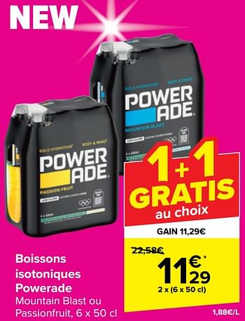 Promotions Boissons isotoniques powerade - Powerade - Valide de 22/05/2024 à 03/06/2024 chez Carrefour