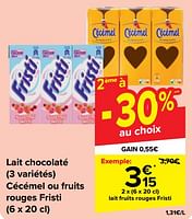 Promotions Lait fruits rouges fristi - Fristi - Valide de 22/05/2024 à 03/06/2024 chez Carrefour