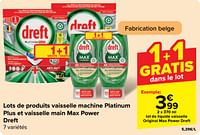 Promotions Lot de liquide vaisselle original max power dreft - Dreft - Valide de 22/05/2024 à 03/06/2024 chez Carrefour