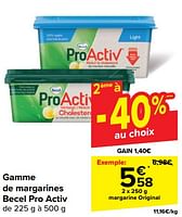 Promotions Margarine original - Becel - Valide de 22/05/2024 à 03/06/2024 chez Carrefour