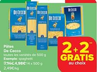 Promotions Spaghetti - De Cecco - Valide de 22/05/2024 à 03/06/2024 chez Carrefour