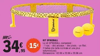 Promotions Kit spikeball - Spikeball - Valide de 21/05/2024 à 02/06/2024 chez E.Leclerc