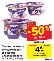 Promotions Yaourt 0% cerise - Danone - Valide de 22/05/2024 à 03/06/2024 chez Carrefour