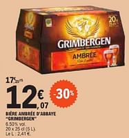 Promotions Bière ambrée d`abbaye grimbergen - Grimbergen - Valide de 21/05/2024 à 02/06/2024 chez E.Leclerc