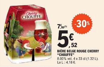 Promotions Bière belge rouge cherry chouffe - Brasserie d'Achouffe - Valide de 21/05/2024 à 02/06/2024 chez E.Leclerc
