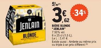 Promotions Bière blonde jenlain - Jenlain - Valide de 21/05/2024 à 02/06/2024 chez E.Leclerc