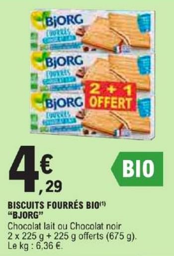 Promotions Biscuits fourrés bio bjorg - Bjorg - Valide de 21/05/2024 à 02/06/2024 chez E.Leclerc