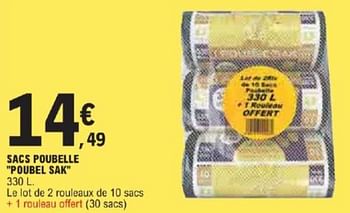 Promotions Sacs poubelle poubel sak - Produit Maison - E.Leclerc - Valide de 21/05/2024 à 02/06/2024 chez E.Leclerc
