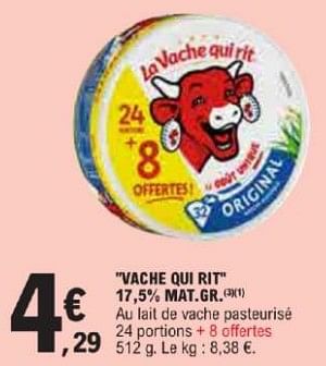 Promotions Vache qui rit - La Vache Qui Rit - Valide de 21/05/2024 à 02/06/2024 chez E.Leclerc