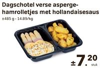 Dagschotel verse aspergehamrolletjes met hollandaisesaus-Huismerk - Buurtslagers