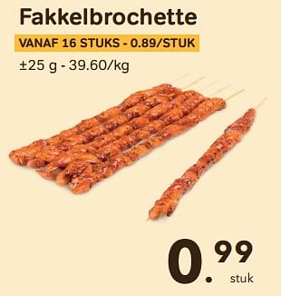 Promoties Fakkelbrochette - Huismerk - Buurtslagers - Geldig van 24/04/2024 tot 18/06/2024 bij Buurtslagers