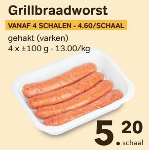 Promoties Grillbraadworst - Huismerk - Buurtslagers - Geldig van 24/04/2024 tot 18/06/2024 bij Buurtslagers