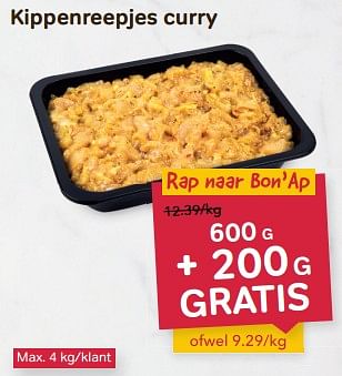 Promoties Kippenreepjes curry - Huismerk - Buurtslagers - Geldig van 24/04/2024 tot 18/06/2024 bij Buurtslagers