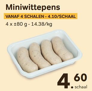 Promoties Miniwittepens - Huismerk - Buurtslagers - Geldig van 24/04/2024 tot 18/06/2024 bij Buurtslagers