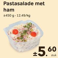 Promoties Pastasalade met ham - Huismerk - Buurtslagers - Geldig van 24/04/2024 tot 18/06/2024 bij Buurtslagers