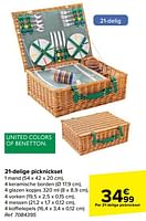 Promoties 21-delige picknickset - Huismerk - Carrefour  - Geldig van 22/05/2024 tot 03/06/2024 bij Carrefour