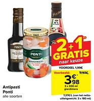 Promoties Antipasti ponti giardiniera - Ponti - Geldig van 22/05/2024 tot 03/06/2024 bij Carrefour