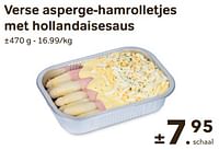 Verse asperge-hamrolletjes met hollandaisesaus-Huismerk - Buurtslagers