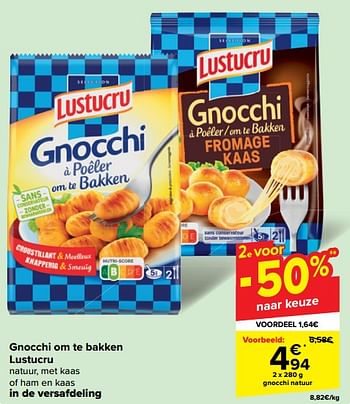 Promoties Gnocchi natuur - Lustucru - Geldig van 22/05/2024 tot 03/06/2024 bij Carrefour