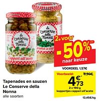 Promoties Kappertjes capperi all’aceto - Nonna - Geldig van 22/05/2024 tot 03/06/2024 bij Carrefour