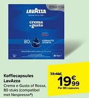 Promoties Koffiecapsules lavazza - Lavazza - Geldig van 22/05/2024 tot 03/06/2024 bij Carrefour