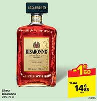 Promoties Likeur disaronno - Disaronno - Geldig van 22/05/2024 tot 03/06/2024 bij Carrefour