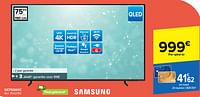 Promoties Samsung qled-tv qe75q60c - Samsung - Geldig van 22/05/2024 tot 03/06/2024 bij Carrefour