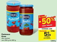 Promoties Saus basilico - Elvea - Geldig van 22/05/2024 tot 03/06/2024 bij Carrefour
