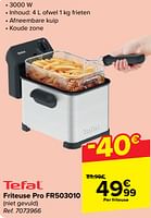 Promoties Tefal friteuse pro fr503010 - Tefal - Geldig van 22/05/2024 tot 03/06/2024 bij Carrefour
