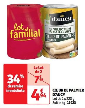 Promoties Coeur de palmier d`aucy - D'Aucy - Geldig van 22/05/2024 tot 26/05/2024 bij Auchan