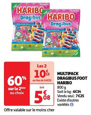Promoties Multipack dragibus foot haribo - Haribo - Geldig van 22/05/2024 tot 26/05/2024 bij Auchan