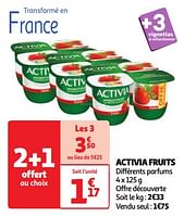 Promoties Activia fruits - Danone - Geldig van 22/05/2024 tot 27/05/2024 bij Auchan
