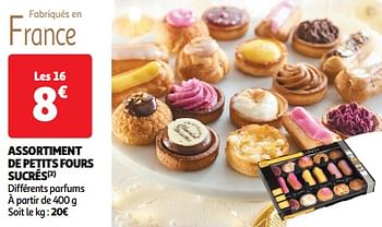 Promoties Assortiment de petits fours sucrés - Huismerk - Auchan - Geldig van 22/05/2024 tot 26/05/2024 bij Auchan