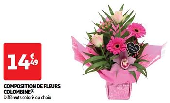 Promoties Composition de fleurs colombine - Huismerk - Auchan - Geldig van 22/05/2024 tot 26/05/2024 bij Auchan