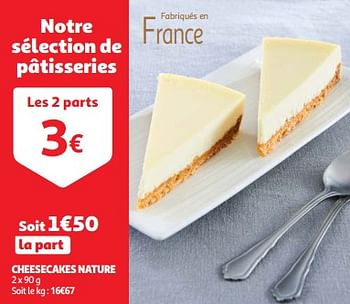 Promoties Cheesecakes nature - Huismerk - Auchan - Geldig van 22/05/2024 tot 27/05/2024 bij Auchan