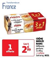 Promoties Crème brûlée rians - Rians - Geldig van 22/05/2024 tot 27/05/2024 bij Auchan