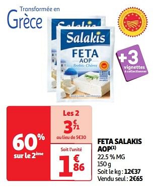 Promoties Feta salakis aop - Salakis - Geldig van 22/05/2024 tot 27/05/2024 bij Auchan