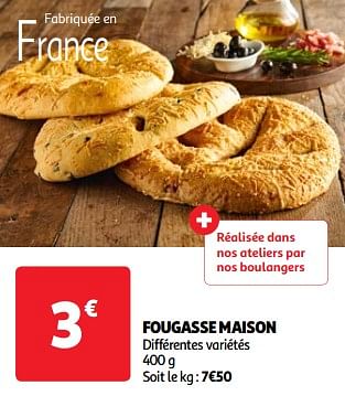 Promoties Fougasse maison - Huismerk - Auchan - Geldig van 22/05/2024 tot 27/05/2024 bij Auchan