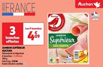 Promoties Jambon supérieur auchan - Huismerk - Auchan - Geldig van 22/05/2024 tot 27/05/2024 bij Auchan