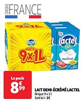 Promoties Lait demi-écrémé lactel - Lactel - Geldig van 22/05/2024 tot 27/05/2024 bij Auchan